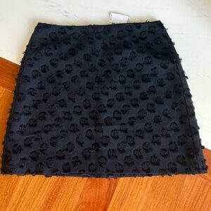 NWT LOFT Women’s Pencil Skirt Elegant Black Textured Mini A Line Dress Up Size 8